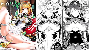 Xenoblade Chronicles Hentai Cartoon: Busty Video Game Babes In Lingerie Get Fucked Hard