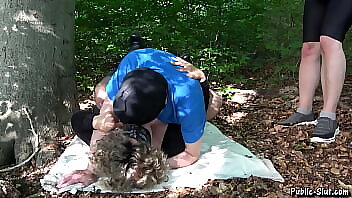 Jessica Gets A Creampie From Guys In The Woods During A Wild Gangbang